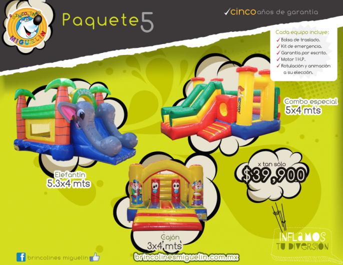 Brincolines miguelin en Merida. Teléfono y más info.