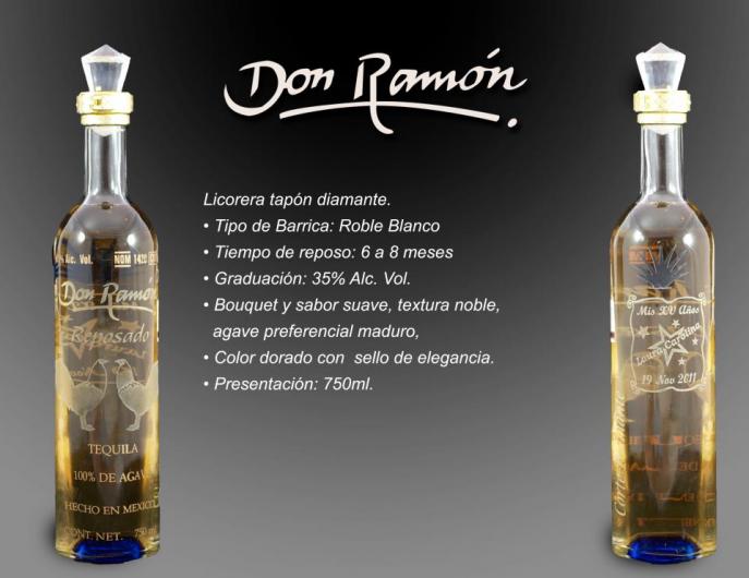 Botella Personalizada de Tequila Don Ramon en BENITO JUAREZ. Teléfono y