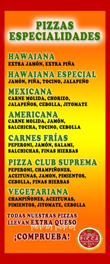 Parras Pizza Club en PARRAS. Teléfono y más info.