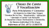 Clases De Canto Y Vocalizacin